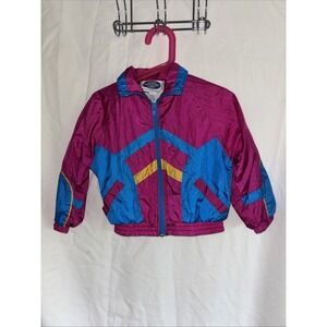 VTG Retro Windbreaker jacket funky skate chill 90s Nuage sport Size 3t Girls